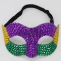 Mascaras de mascarada con diamantes de imitacion media cara fiesta de carnaval para mujeres. - Estilo Especial Carnaval