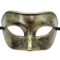 Goud Vintage Heren Masquerade Masker Romeins Half Gezicht Feest Halloween Rekwisieten - Platte Kop Antiek Goud