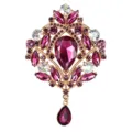 Exquisites Vintage Kristall Strass Brosche Detail, mit eleganten lila und klaren Steinen. - xz4454B Lila