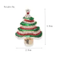 Broche arbre de noel alliage strass vert rouge cristal festif mode bijoux cadeau - Style Sapin de Noël (XZ5023)