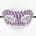 Rot-weiß-blaue Pailletten Maske Maskerade Party Halloween Karneval Verkleidung Requisite - Unabhängigkeitstag Tropfen Pailletten