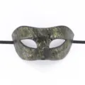 Masque de bal masqué de Venise vintage avec motif floral doré et sangle noire pour fête. - Motif or antique - Tête plate