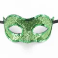 Maschera di carnevale con paillettes verdi per festa, festival, Halloween e costumi. - Stile in Pizzo con Paillettes / Verde