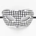 Silberne Pailletten Maskerade Augenmaske, glitzernde Party Kostüm Maske für Karneval. - Laser Schwarz-Weiß