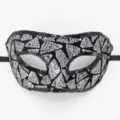 Schwarze Pailletten Maske Glitzernde Augenmaske fuer Party Karneval Halloween Kostuem Zubehoer - Laser-Dreieck