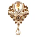 Spilla goccia di cristallo stile palazzo vintage lusso spilla strass per cappotto donna - Champagne