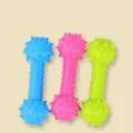 TPR pet grinding rubber dumbbell chew toy, spiky design in multi-colors for dogs. - Spiky Dumbbell Toy