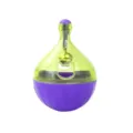 Interactive pet tumbler toy with bell, green and purple design for cats and dogs - Small Size Tumbler / Green and Purple