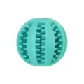 Turquoise rubber dog chew toy ball with spikes for interactive pet dental cleaning care - Small Ball 5cm, Blue
