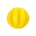 Yellow rubber dog chew toy ball, pet teeth cleaning interactive training ball for small dogs - Small Ball 5cm, Yellow