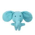Blue corduroy elephant plush dog toy, cute squeaky chewing toy for pets and small animals! - Elephant