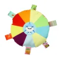 Colorful plush baby tag toy with cute shark graphic for sensory play and early development - Shark Pattern / OPP Packaging