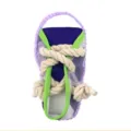 Jouet à mâcher pour chien en corde de coton robuste en forme de basket, idéal pour les chiots. - Chaussure à mâcher violette