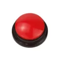 Red and black interactive buzzer button, compact plastic game and pet training clicker. - Recording Style / Red
