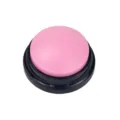 Pink dog training sound button, interactive pet toy, pet communication buzzer for dogs. - Recording Style / Pink