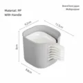 Set di piatti per condimenti impilabili supporto per condimenti con manico in PP cucina - 6 Piatti e 1 Supporto / grigio-bianco