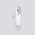 Refillable glass oil spray bottle for kitchen cooking, press-type oil dispenser in platinum color. - Platinum
