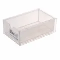 Clear plastic desktop drawer storage box office stationery organizer small items container - Clear