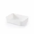 Japanese style desktop storage box, plastic cosmetic and stationery organizer container. - White Wide Box - Small