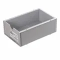 Grey Stackable Desktop Drawer Organizer Plastic Storage Box for Office Stationery Supplies - Gray