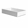 Stackable Storage Box Extra Large White Drawer Organizer Plastic Bin Container Desk - Extra Large