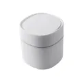 Mini desktop trash can white small plastic wastebasket cute table storage bin for office home - Push-Button Lid / White