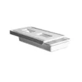 Under desk drawer organizer white plastic sliding storage box for office stationery and supplies. - S