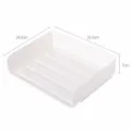 Scatola portaoggetti da scrivania in plastica impilabile stile giapponese organizer - Bianco
