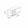 Transparent plastic drawer storage box kitchen fridge organizer food container 3L clear - 3L