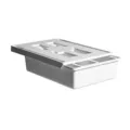 Under desk adhesive storage drawer, white plastic hidden pencil box for office items. - M