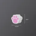 Cute cat paw cleaning sponge, dual-sided kitchen and bathroom cleaning scrubber, 1pc - White