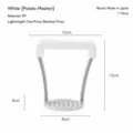 Manual Potato Masher PP Kitchen Tool Baby Food Squeezer White 12x13cm Practical design - White
