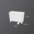 White plastic kitchen sink drain basket, food residue filter storage box, single pack. - White