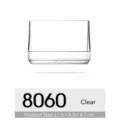 Clear acrylic cosmetic organizer storage box container transparent desktop divider 11.5x8.3cm - Clear