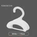 White plastic stackable bag hanger purse hook for wardrobe handbag storage 11.5cm - New Style with Crossbar / White