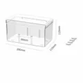 Clear plastic storage box for face masks and cosmetics, dustproof desktop organizer. - Without Handle Storage Box / Clear