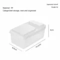 Transparent plastic spice storage box with flip lid, kitchen condiment container, compact size. - Single-Lid / 14.5x8.6x6cm