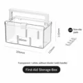 Clear plastic storage box with white handle, dustproof organizer for masks and cosmetics. - With Handle Storage Box / Clear