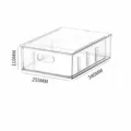 Clear Plastic Drawer Storage Box Stackable Desktop Organizer with Compartments 255mm - 6L (With Divider)