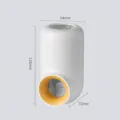 Distributore di dentifricio automatico supporto a parete porta spazzolino bianco giallo - Bianco Giallo