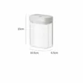 Clear plastic airtight food storage container with white lid 700ml kitchen organizer - 700ml