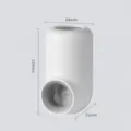 Distributore di dentifricio automatico da parete e porta spazzolino, bianco e grigio. - Grigio biancastro