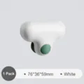 T-shaped glass mirror cleaning tool sponge wiper, compact size 76x36x59mm in white 1pc pack - White