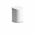 Round press-type desktop storage box for small items, cotton swabs, and household toothpicks. - Round / White