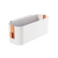 Hanging storage basket desktop organizer dorm plastic container for home office use - Orange