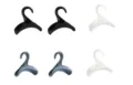 Wardrobe purse hanger hooks, curved handbag strap holder, closet organizer for bags. - Black