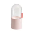 Minimalist transparent dustproof makeup brush storage box with pearls pink cosmetic organizer - Lotus Pink