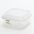 Contenitore per alimenti in plastica trasparente con coperchio bianco da 240ml - 240ml / Bianco