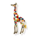 Colorful enamel giraffe brooch close-up, fashion animal pin for women and men styling. - Giraffe Shape (4764A) / Colorful