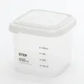 Contenitore per alimenti trasparente in plastica con graduazione 650ml cucina - 650ml / Bianco